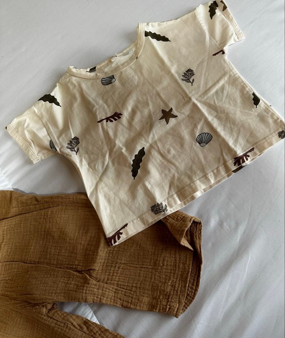 organiczoo セットアップ２点&貝殻 Tシャツ　ズボンセット　6