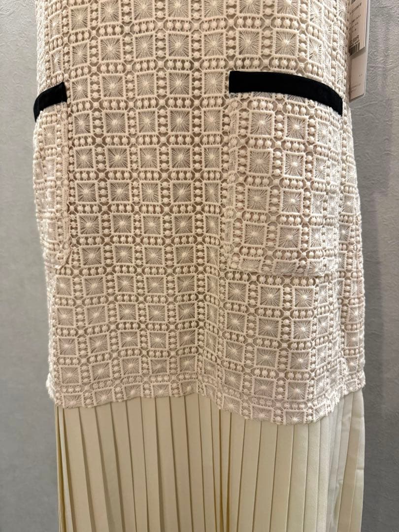 どそん新品GRACE CONTINENTAL プリーツ切替ケミカルドレス