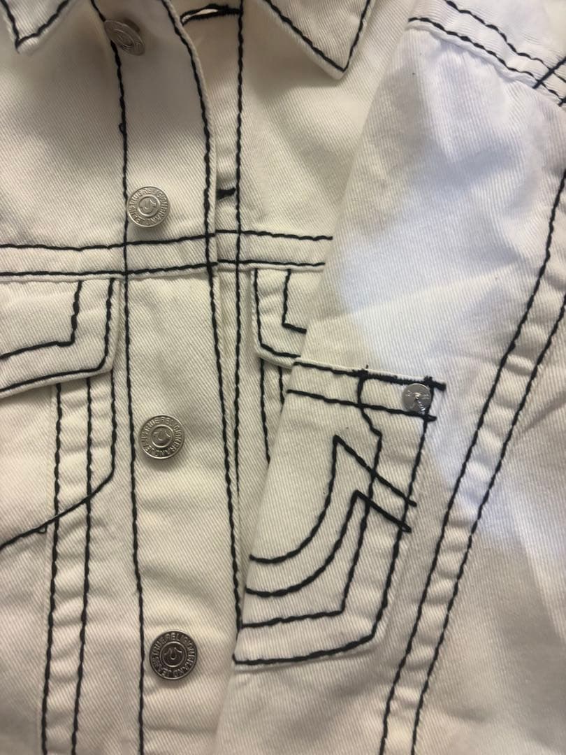 TRUE RELIGION ホワイトデニムジャケット