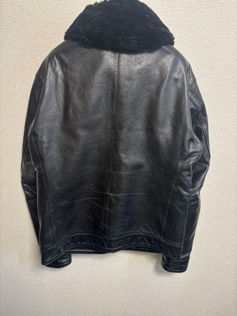 BEAUTY&YOUTH ブラックレザーライダースジャケット