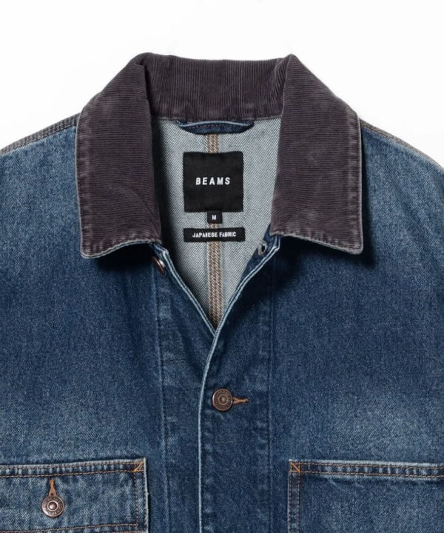 BEAMS ルーズデニムカバーオールジャケット