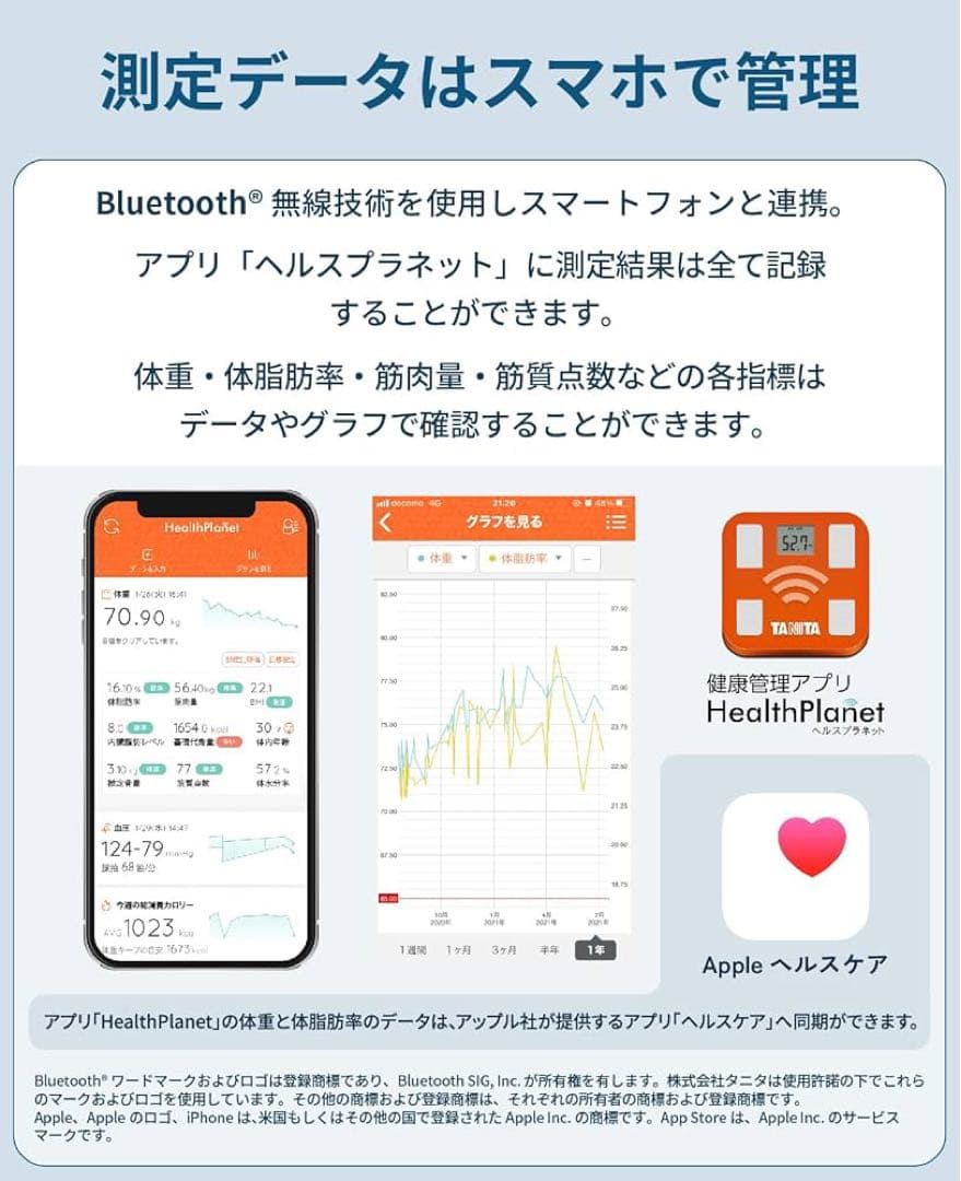 TANITA 体組成計 BC-768 Bluetooth スマホ連動機能