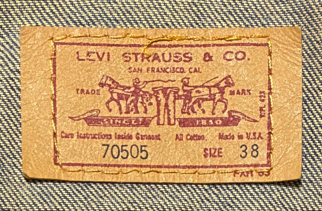 90's USA製 Levis 70505 38 4th Gジャン INDIGO
