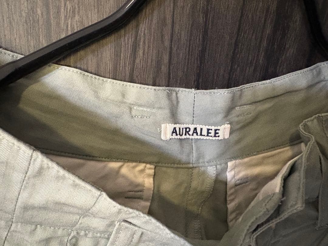AURALEE ワークパンツ ライトグリーン