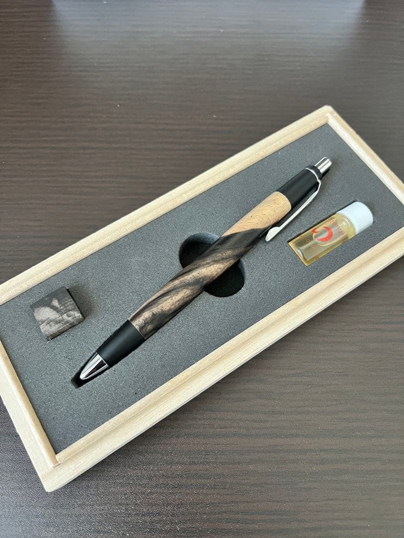 野原工芸 特上黒柿 シャープペンシル (シルバー金具) 0.5mm