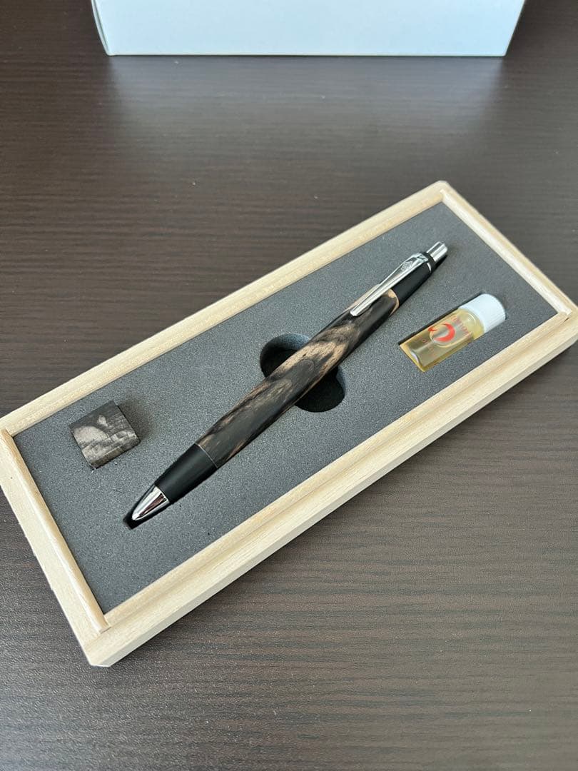 野原工芸 特上黒柿 シャープペンシル (シルバー金具) 0.5mm