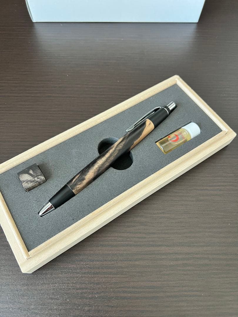 野原工芸 特上黒柿 シャープペンシル (シルバー金具) 0.5mm