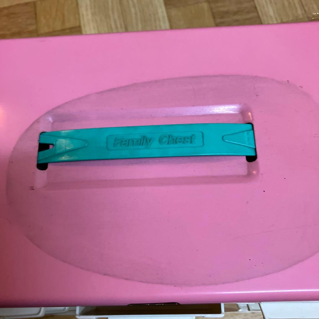 昭和レトロ　引き出し　昭和家具　小引き出し　レトロポップ家具　ピンク