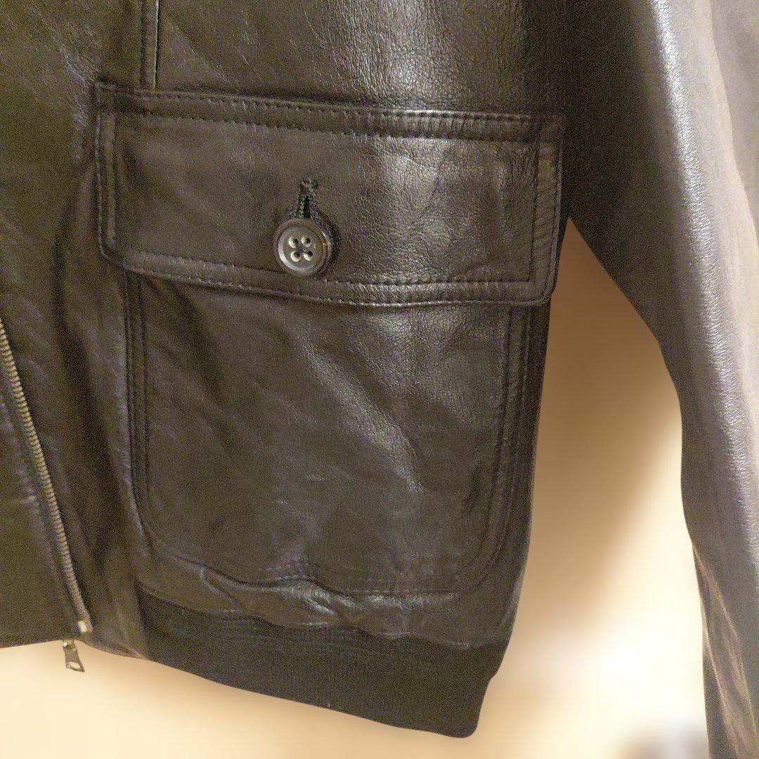 BANANA REPUBLIC レザージャケット L ブラック 本革