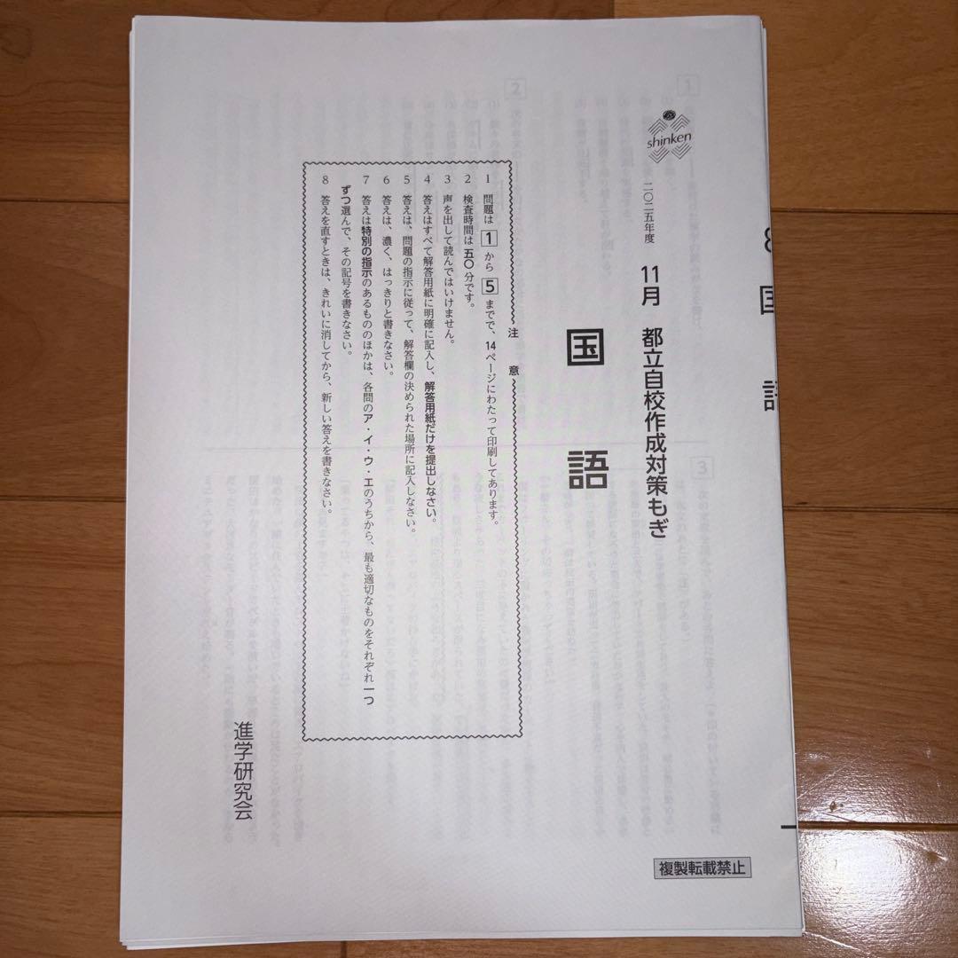 2025年度自校作成V模擬 10-1月