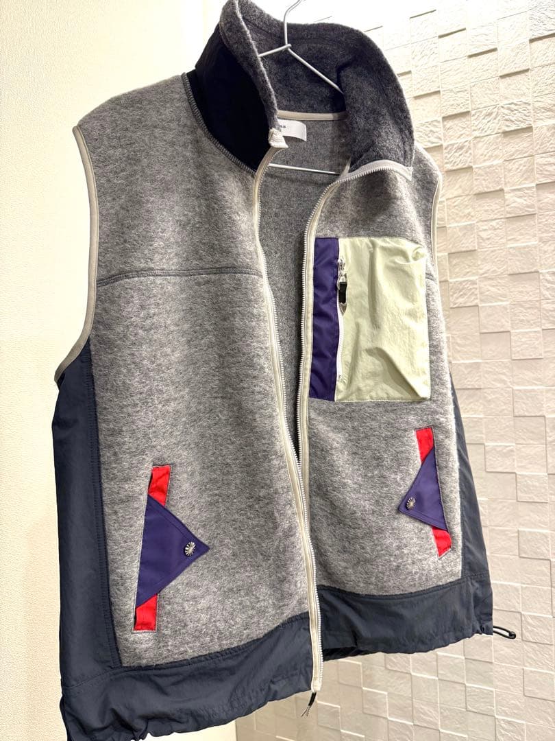 【美品】TOGA VIRILIS ウール ジャージ ベスト 50 グレー