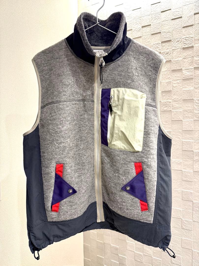 【美品】TOGA VIRILIS ウール ジャージ ベスト 50 グレー