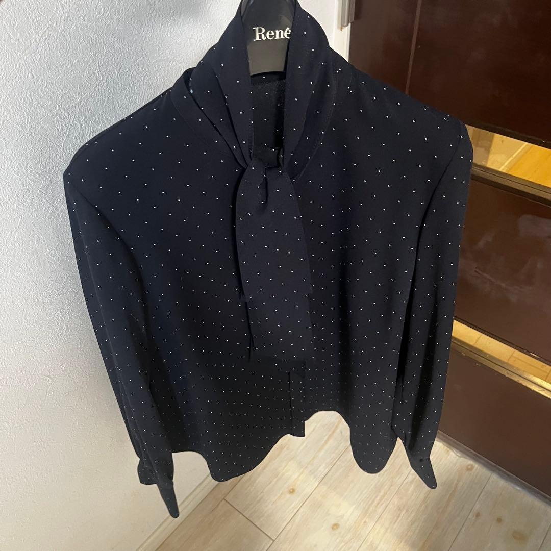新品☆ ANAYI ボウタイジョーゼットブラウス/セオリー、23区、ロペ