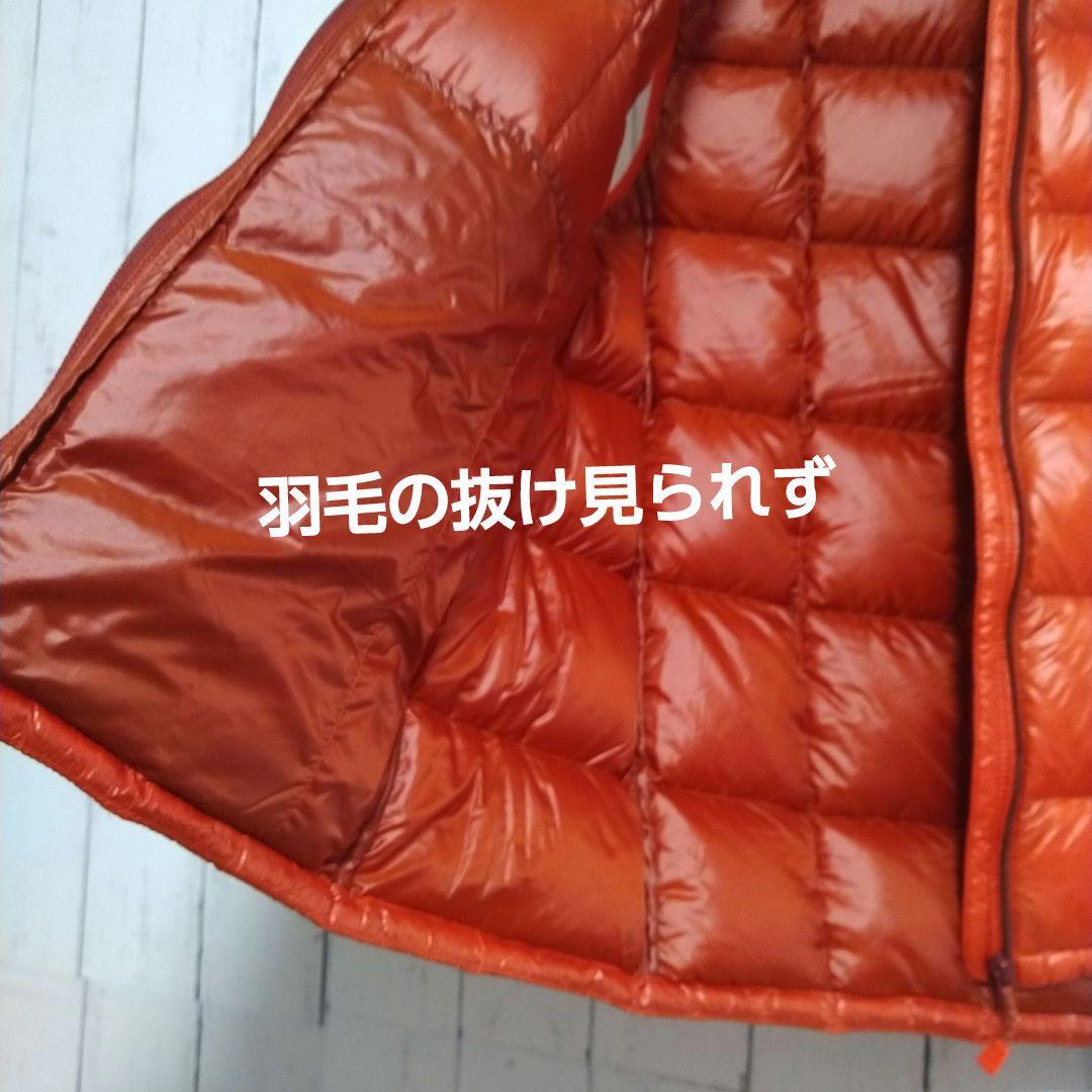 良品　モンベル　スペリオダウンベスト　軽量　高品質　800FP　羽毛　橙　Ｓ
