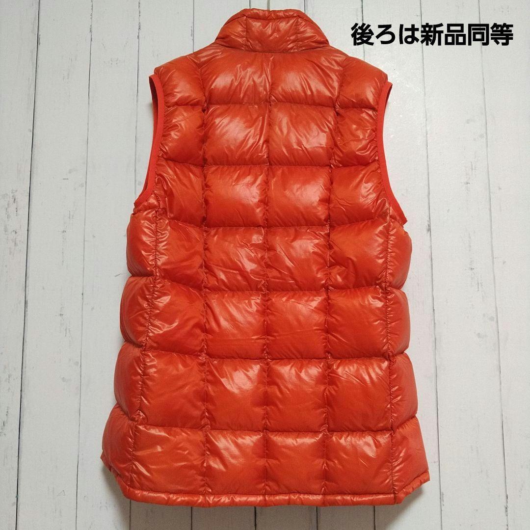 良品　モンベル　スペリオダウンベスト　軽量　高品質　800FP　羽毛　橙　Ｓ