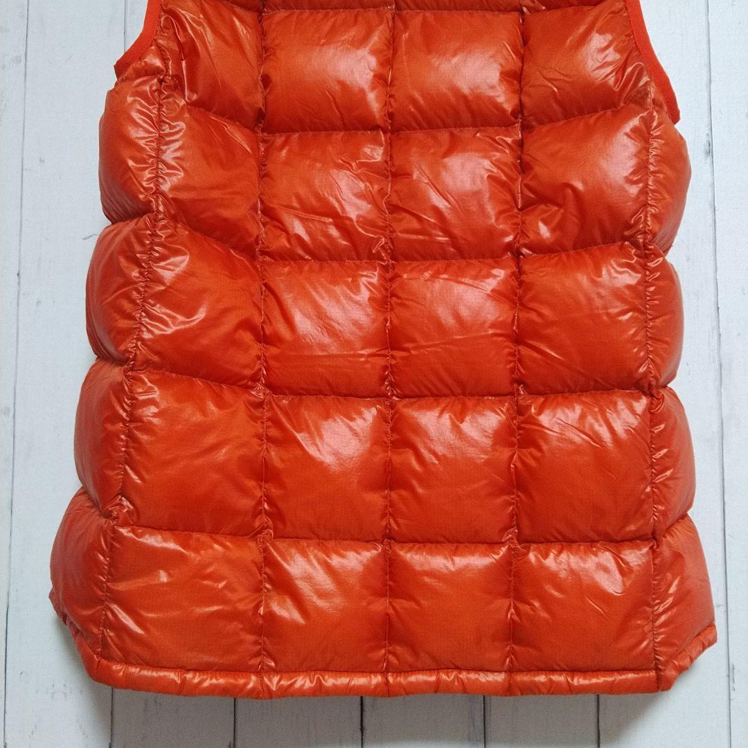 良品　モンベル　スペリオダウンベスト　軽量　高品質　800FP　羽毛　橙　Ｓ