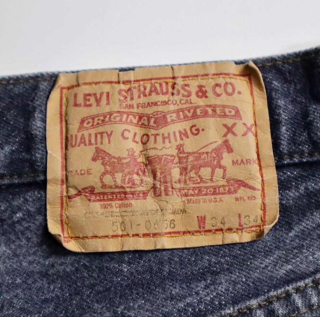 ち*ん様 USA製 Levi’s 501-0658 先染めブラック W34 L3