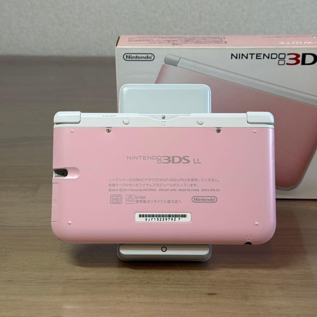 5-013 ニンテンドー3DS LL ピンク×ホワイト 箱付き
