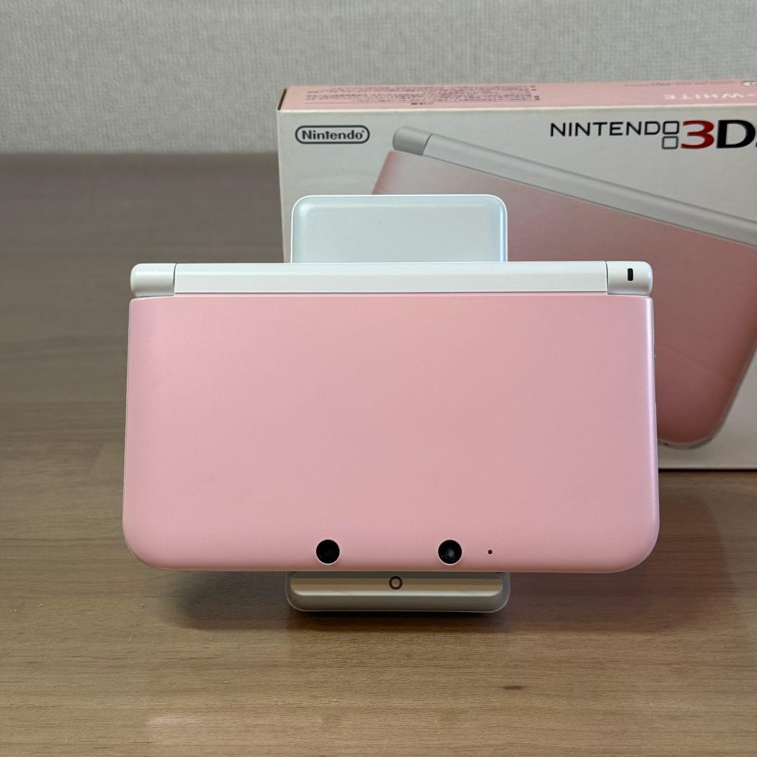 5-013 ニンテンドー3DS LL ピンク×ホワイト 箱付き