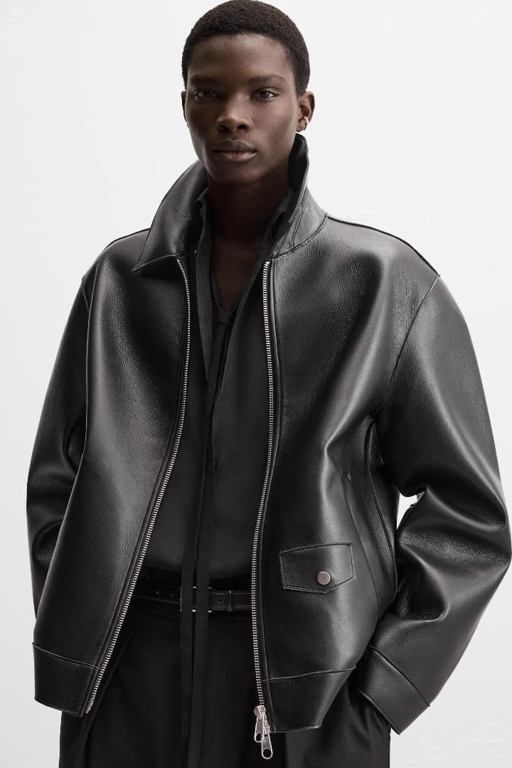 が*ん様 未使用タグ付 ZARA レザーライダースジャケット S SACAI ブ