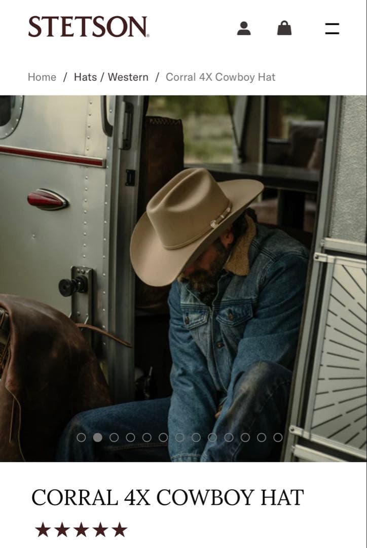 Stetson CORRAL 4X アメリカ購入　本格ウエスタンハット