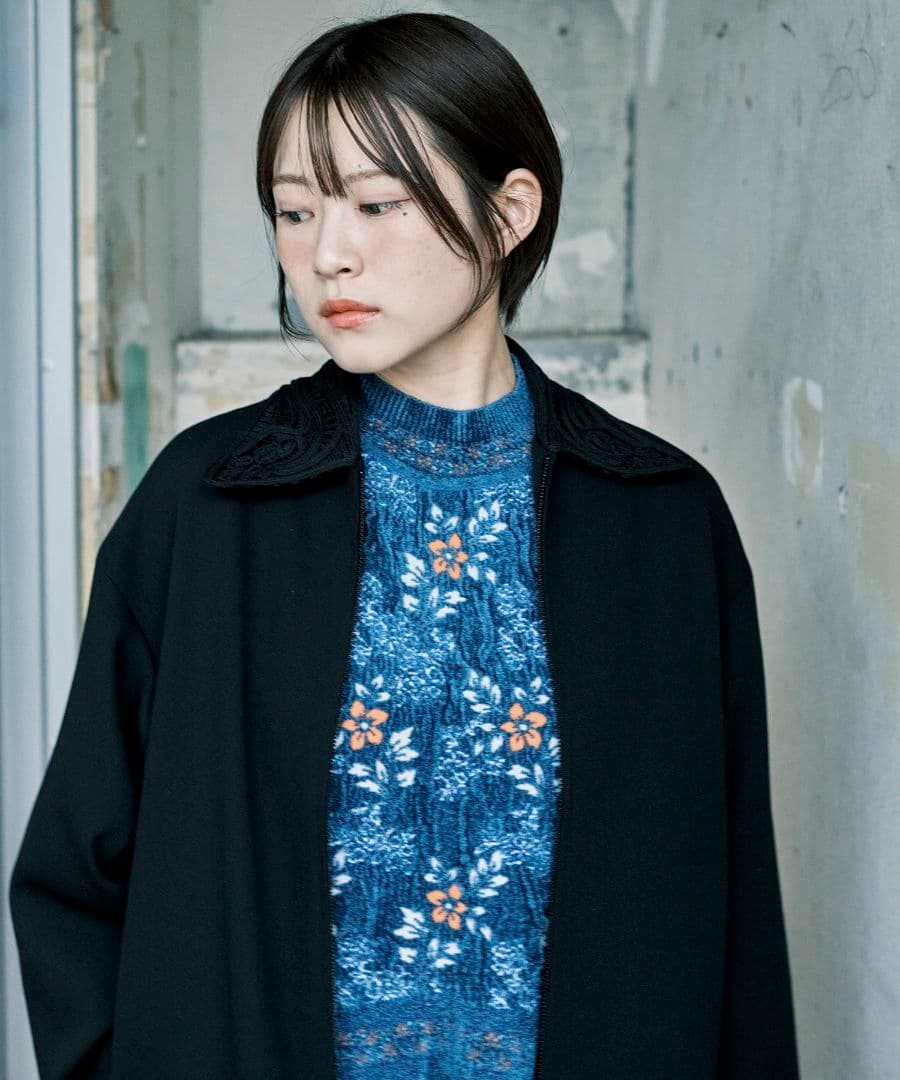 Mame Kurogouchi コード刺繍ジャケット トリアセテート
