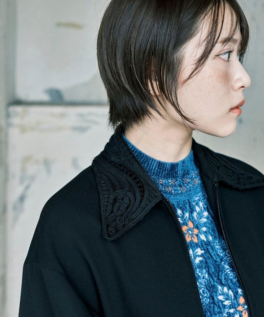 Mame Kurogouchi コード刺繍ジャケット トリアセテート