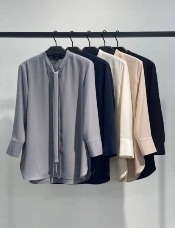 Theory　セオリー 23SS プライムジョーゼットタイブラウス　長袖