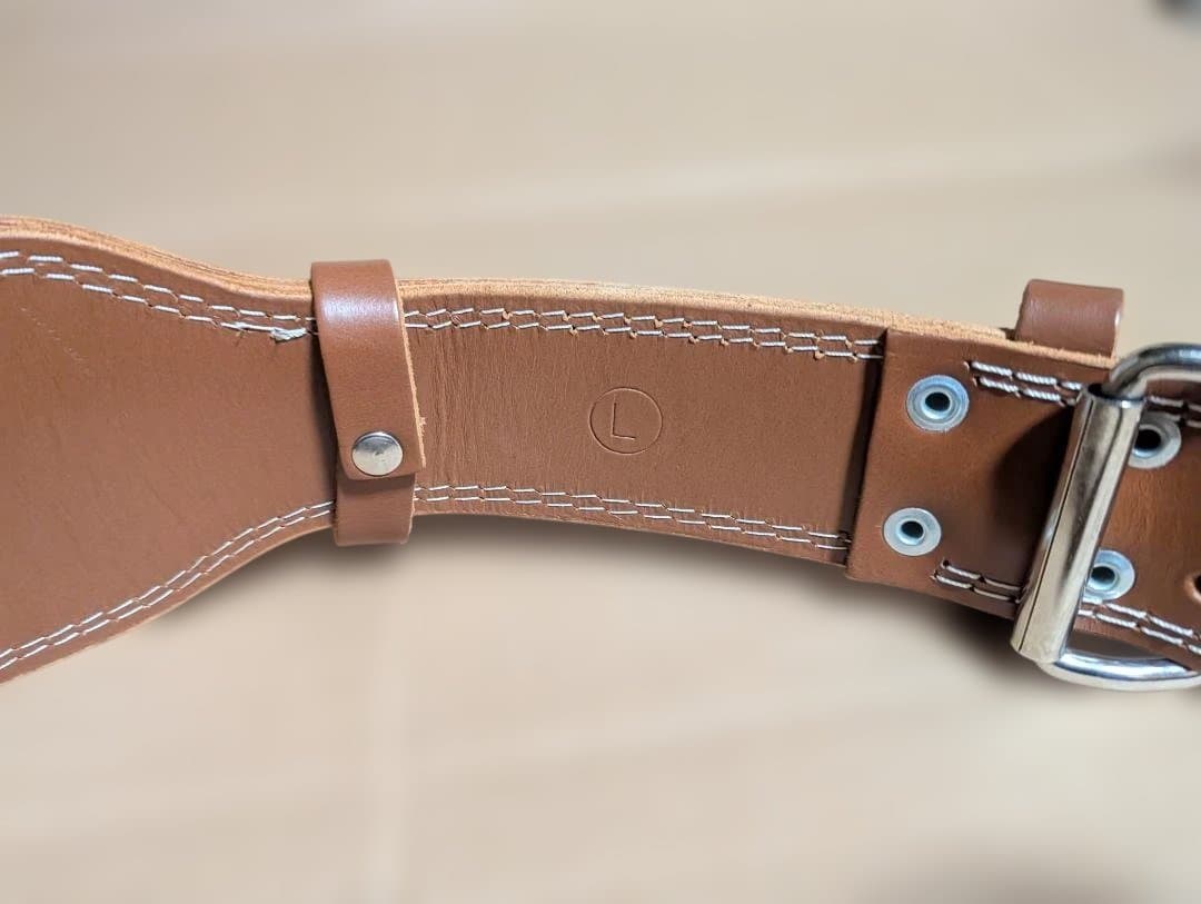 【極美品】ゴールドジム プロレザーベルト Lサイズ（室内試着のみ・汗なし）