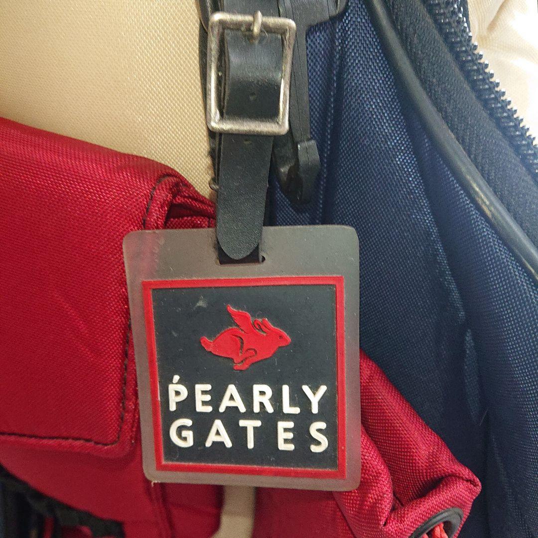 【希少】PEARLY GATES キャディバッグ ネイビー/レッド 8,5インチ