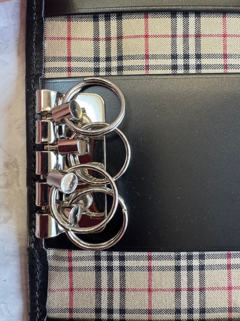 BURBERRY バーバリーキーケース BXL21-734-09ノバチェック 黒