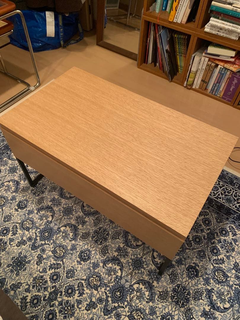 美品 アイリスオーヤマ 昇降テーブル 2way 幅70×40オーク