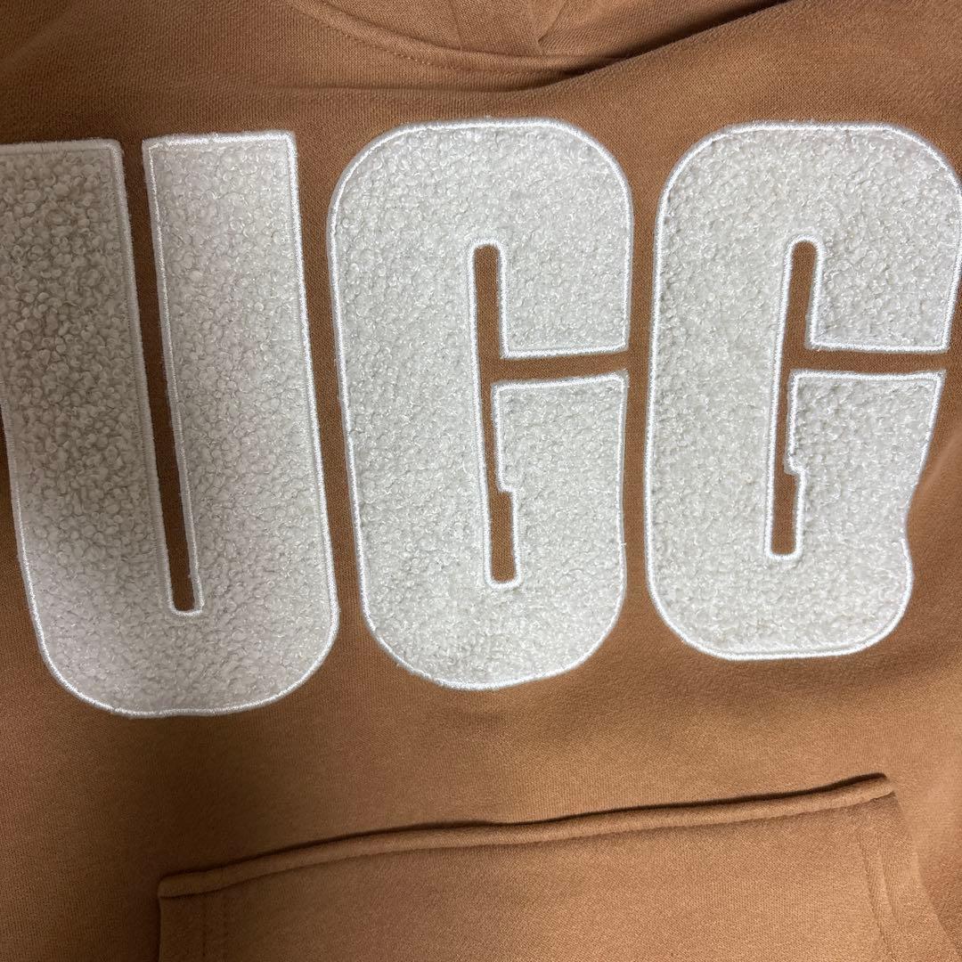 UGG パーカー フーディー 2024 fluff logo ボア S ブラウン