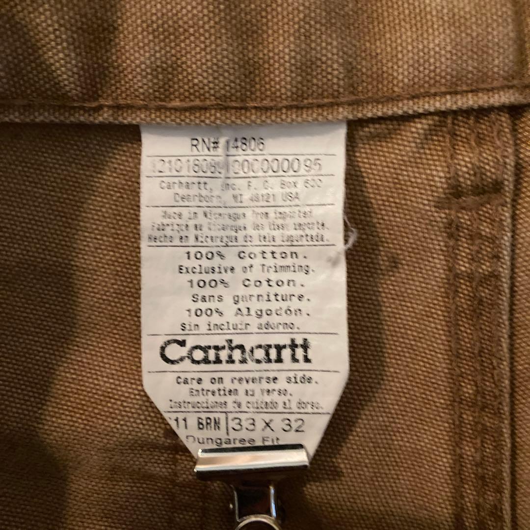 33x32 Carhartt ペインターパンツ キャメル シングルニー