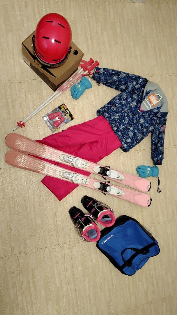 ROSSIGNOL　ジュニアカービングスキー110cm　スキーウェア　フルセット