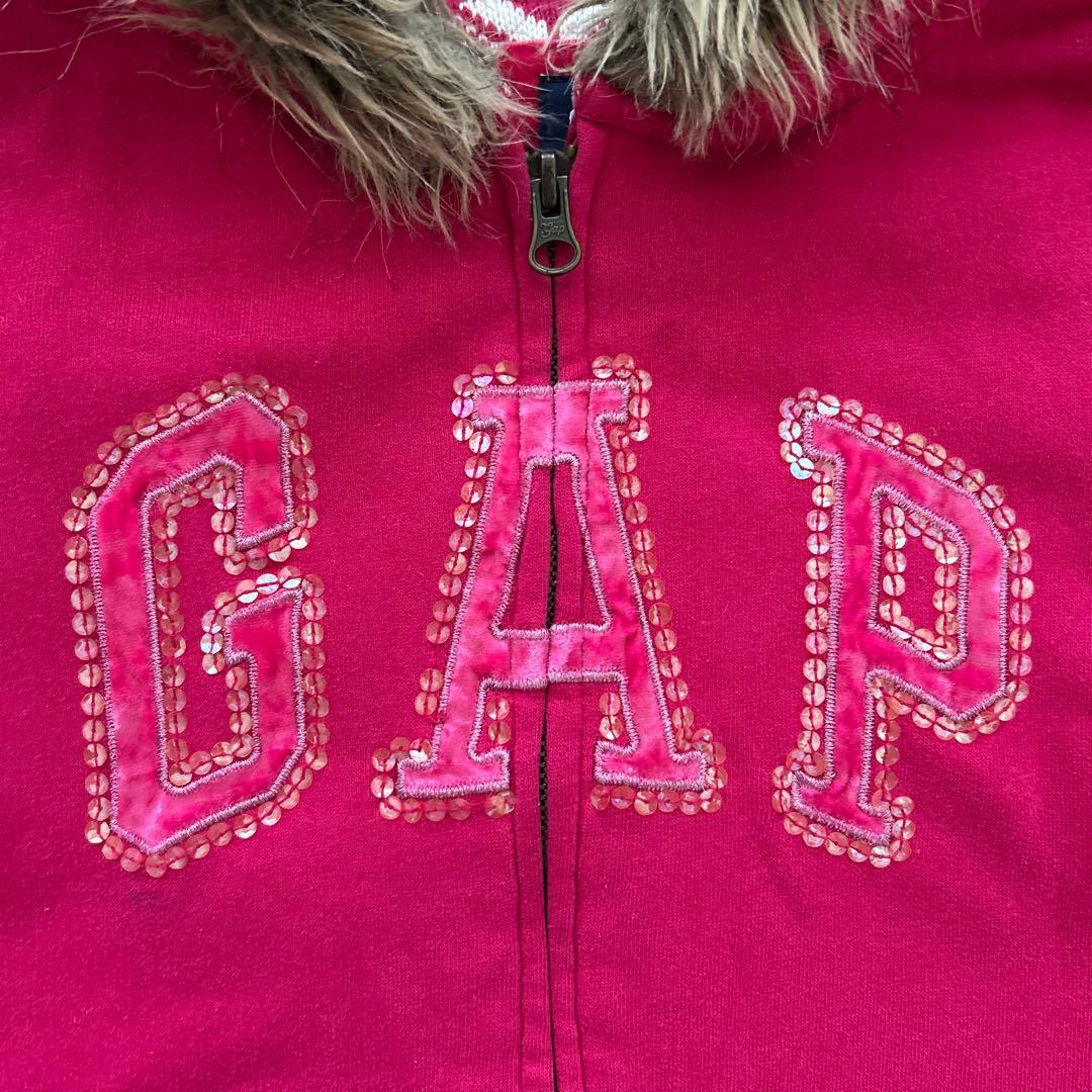 希少⭐︎GAP ❤︎y2k グランジ　平成ギャル　短丈　ファーパーカー