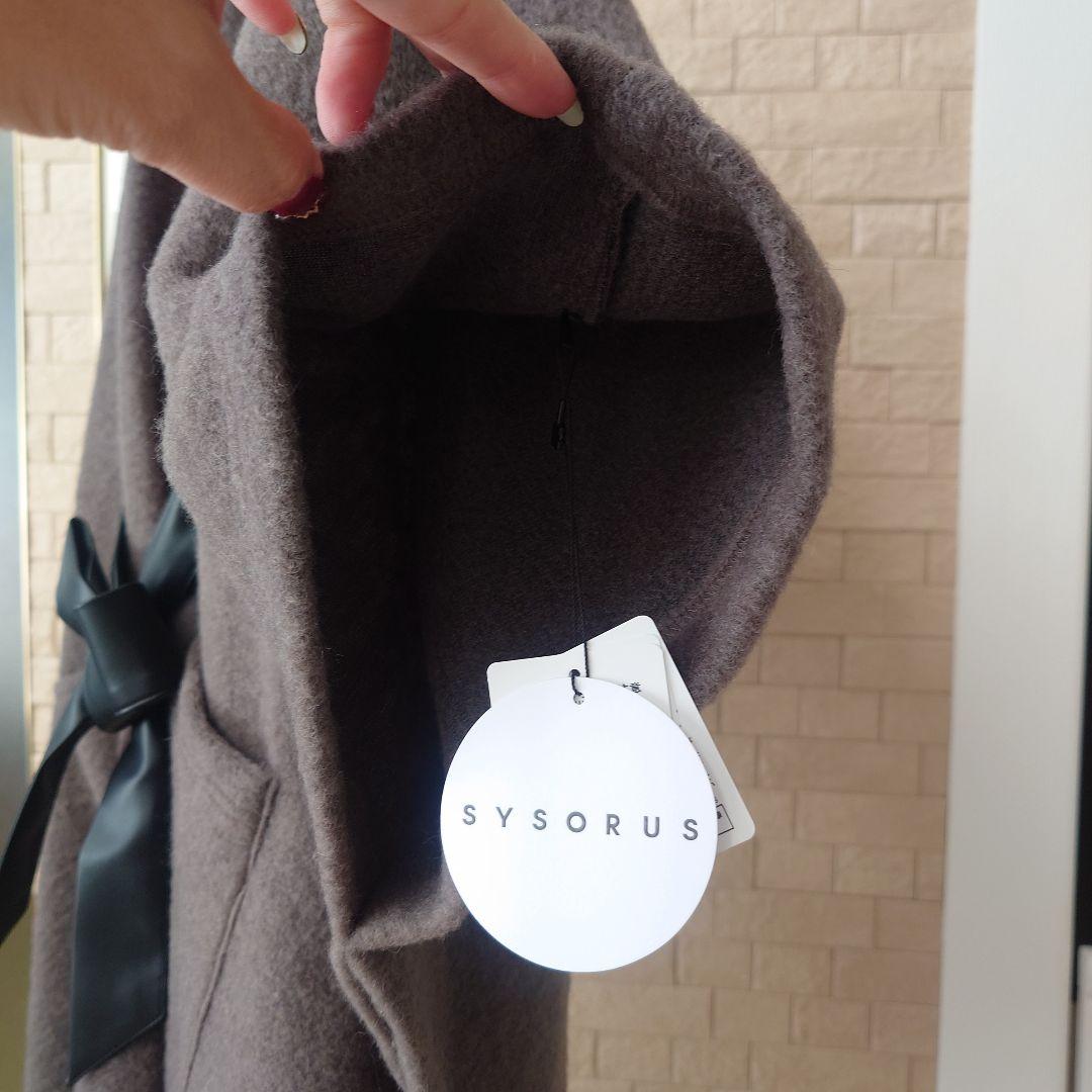 未使用　SYSORUS ベルテッドプレーンポンチョMOCHA GRAY