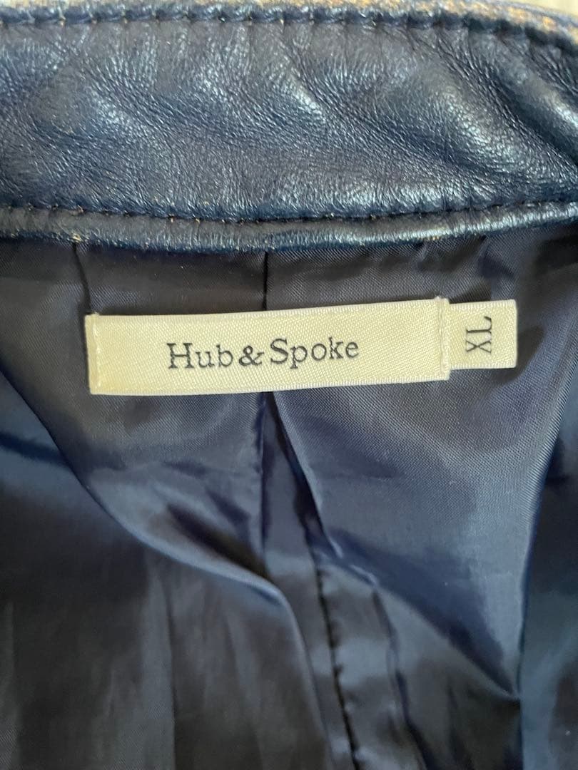 Hub&Spoke ラムレザー ジャケット XL 羊革 ブラック