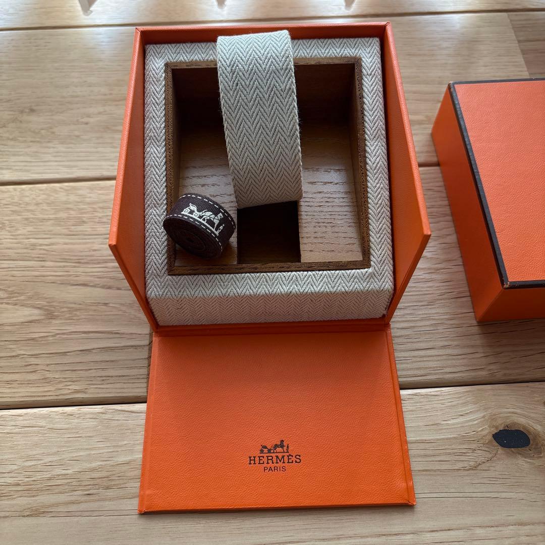【HERMES 】オレンジ ギフトボックス 中型 木製収納ケース付き