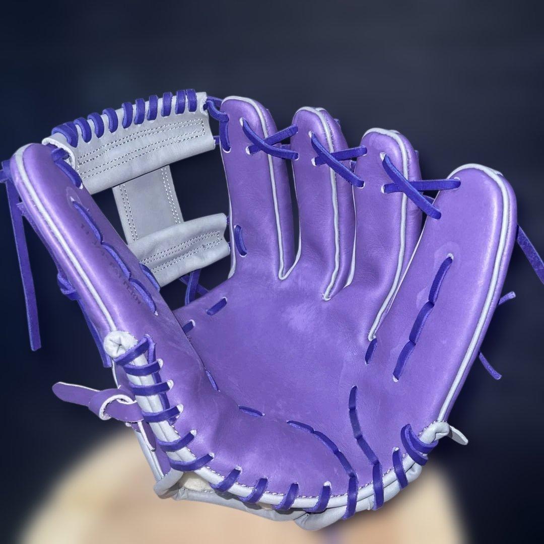 紫/グレー 野球グローブ まるしんスポーツ