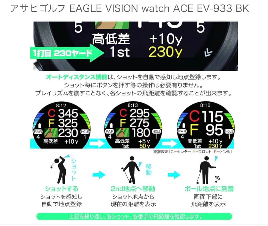 アサヒEAGLE VISION watch ACE EV-933 ブラック