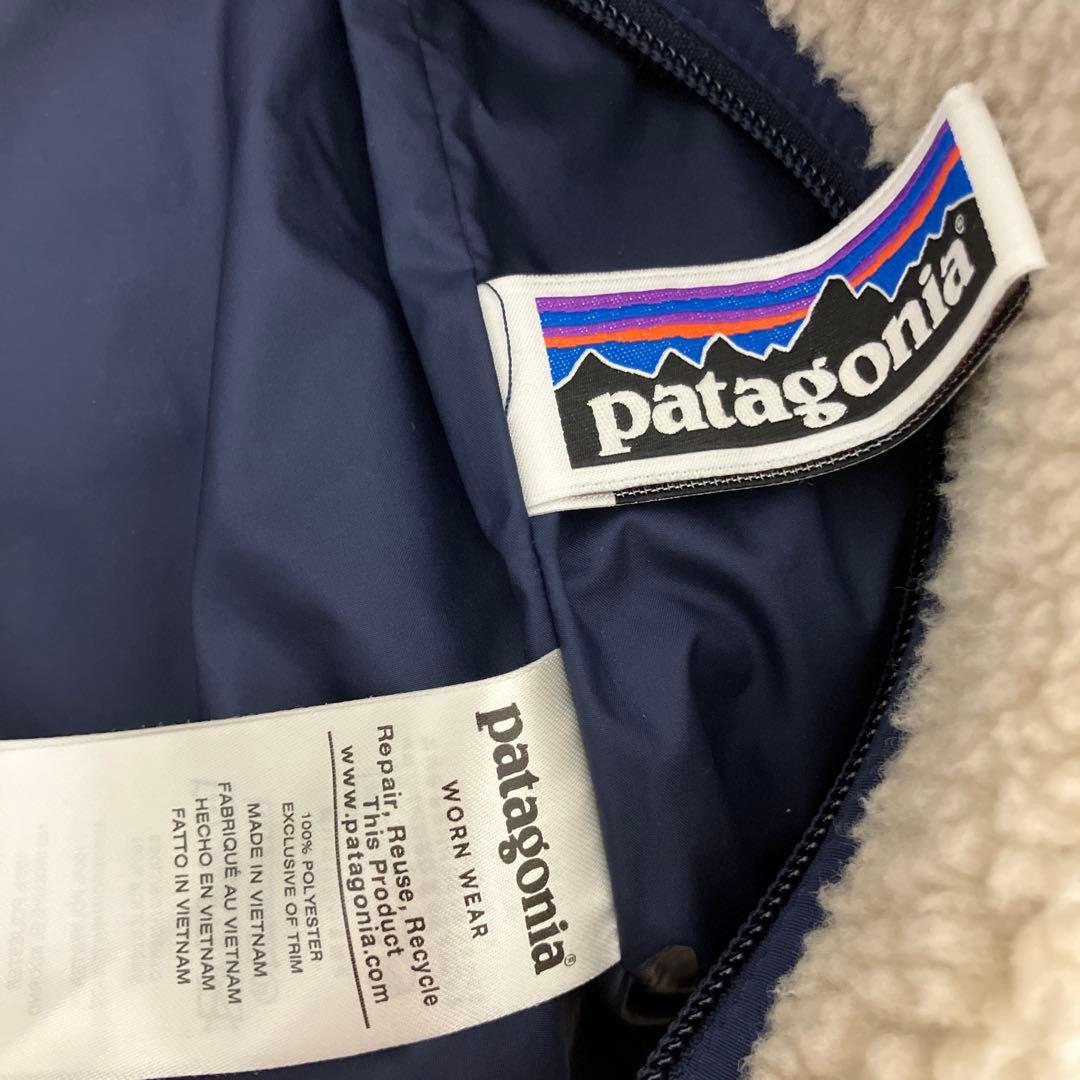 【美品】patagonia レトロXベスト ナチュラル/ネイビー S