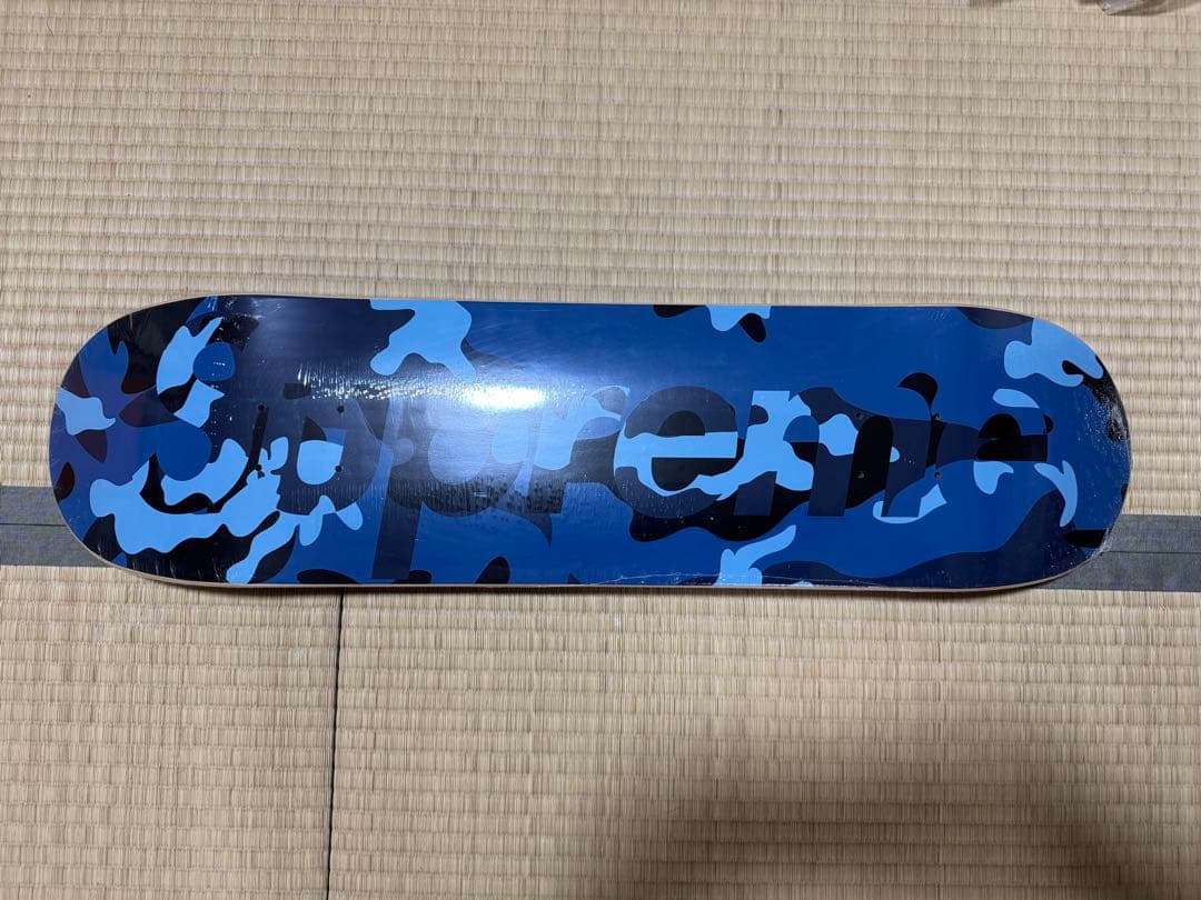 Supreme スケボー デッキ 迷彩 青