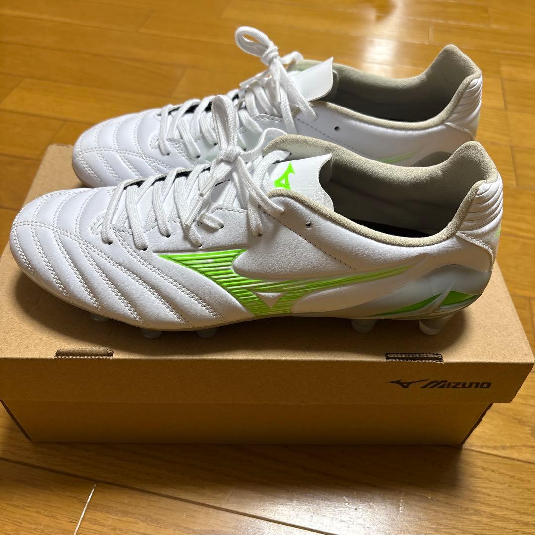 Mizuno サッカーシューズ スパイク ホワイト/グリーン