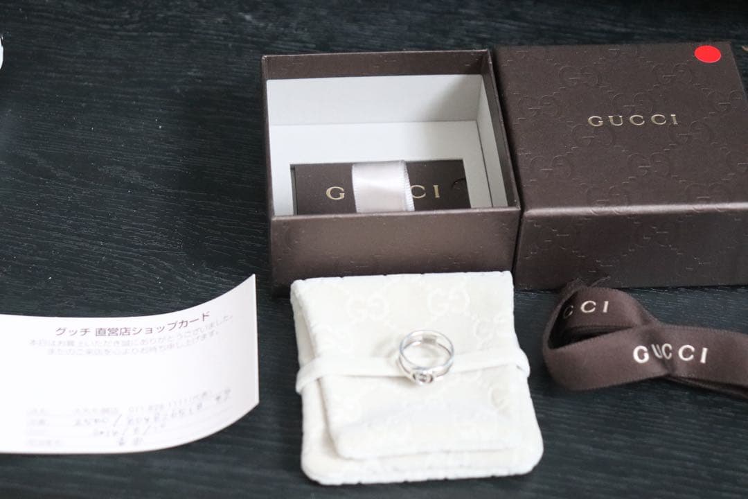 【正規品】GUCCI グッチ シルバーリング 7号 箱付き