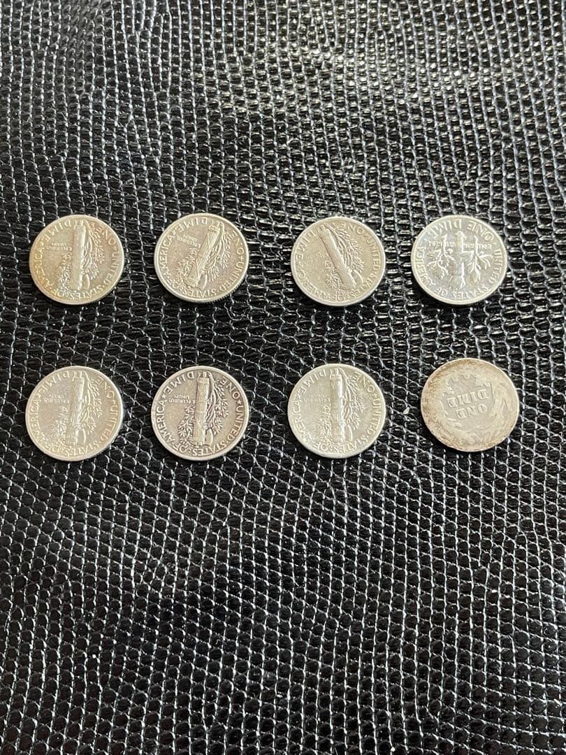 アメリカ10セント　8枚セット