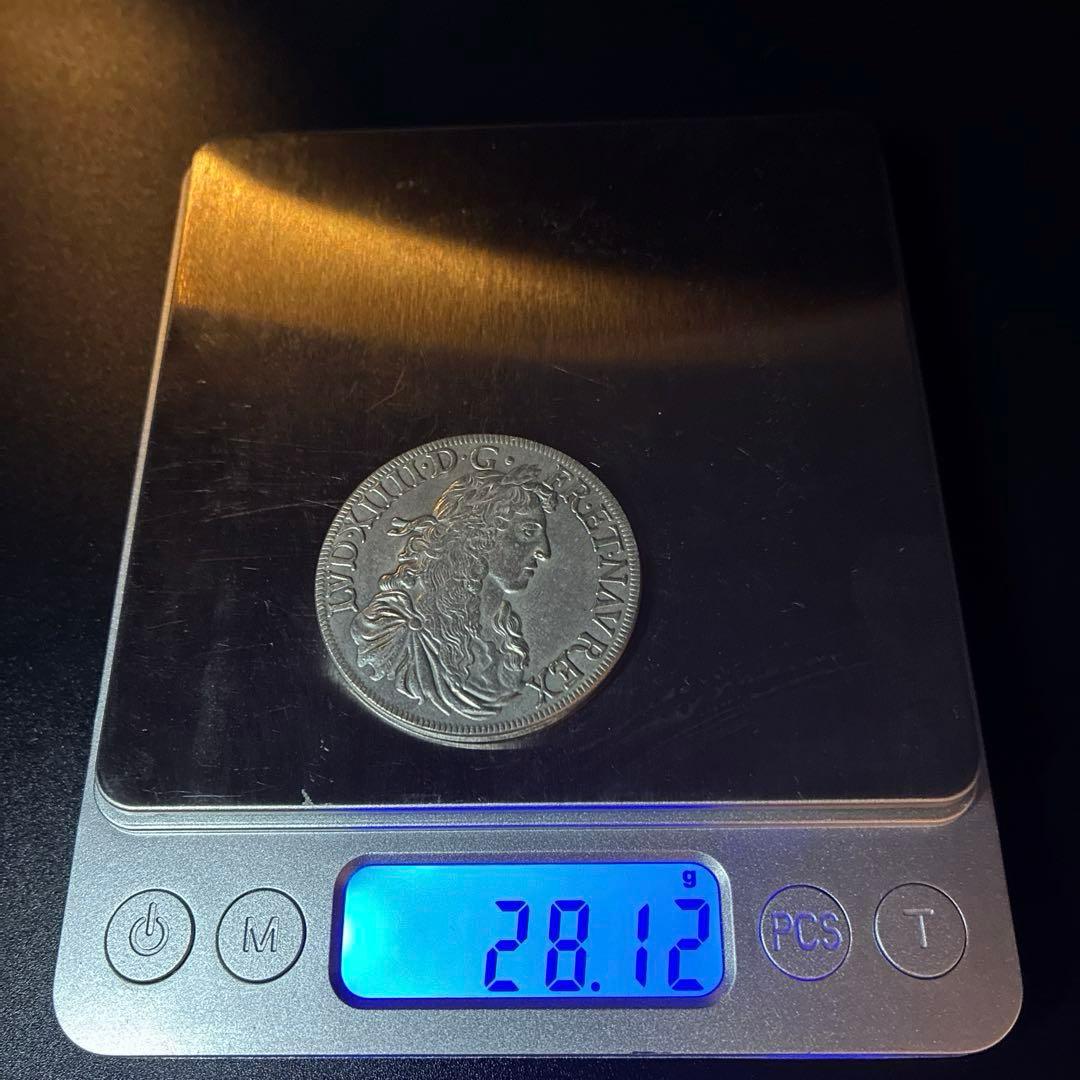 【28.12g】 フランス ルイ14世 エキュ　未鑑定品