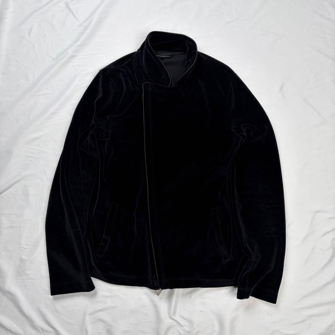 ジャケット・アウター EMPORIO ARMANI Velour riders jacket