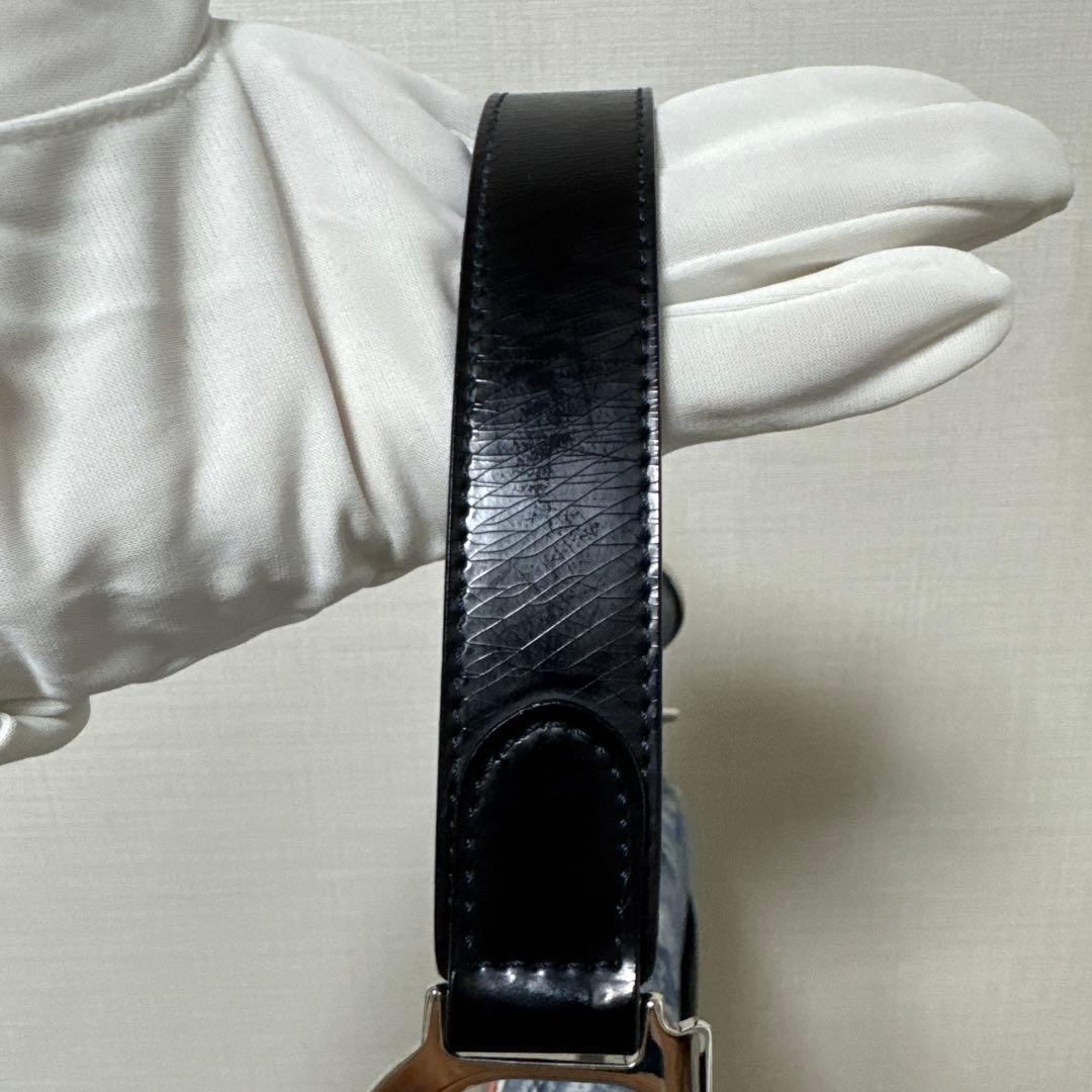 極美品 クリスチャンディオールショルダーサドルバッグガリアーノデニムシルバー金具