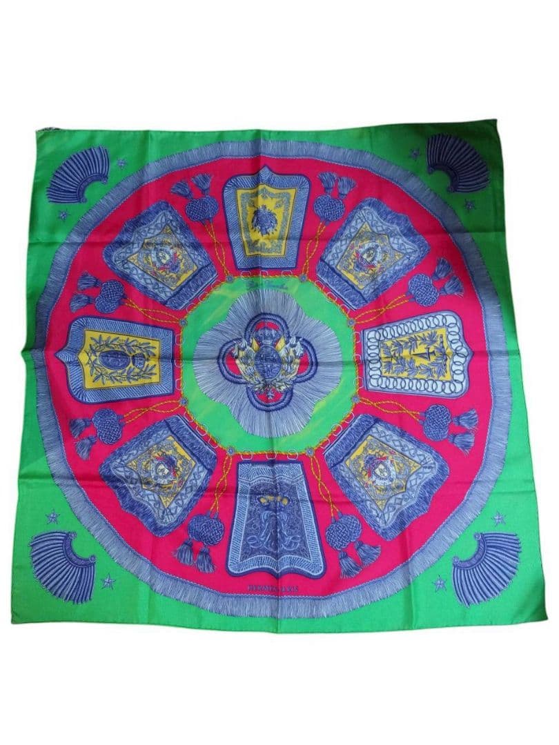 1223 【良品】 エルメスカレ 90 Poste et Cavalerie